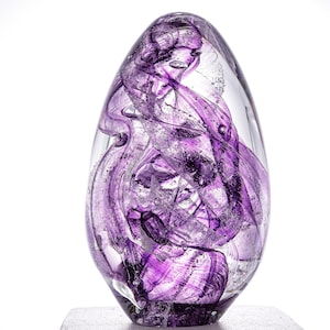 Memorial Egg Paperweight with Cremains/Ashes