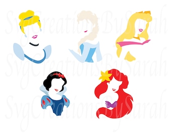 Bundle Princess Digital Download Svg, Png, Dxf