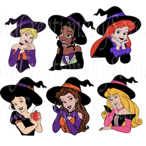 Bundle Princess Halloween Digital Download  Svg and Png