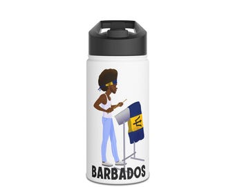 Barbados Wasserflasche | Karneval, Karneval, Umzug & Kultureller Stolz | Edelstahl 12oz / 18oz