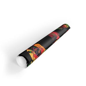 Kwanzaa Wrapping Paper Roll| Afrocentric Holiday Gift Wrap| Black History Celebratory Packaging| Joyous Kwanzaa Gift Wrap Roll image 4