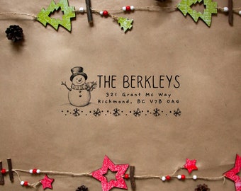 Self Inking Holiday Address Stamp Personalized Return Address Stamp Christmas Home Address Stamp Family Address Stamp Mail SELF INKING STAMP