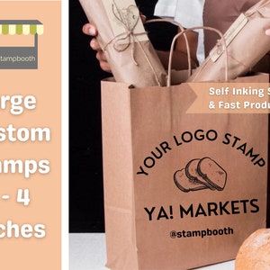Tampon personnalisé auto-encreur Grand tampon personnalisé Logo Logo d'entreprise Tampon Marketing Tampons en caoutchouc Tampon de logo personnalisé Tampon de marque personnalisé
