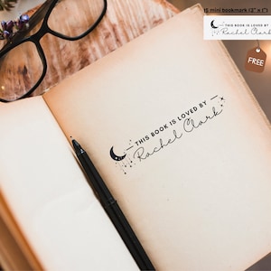 This Book is Loved By Stamp, From the Library of Book Stamp Personalized Library Stamp for Book Lovers, Custom Library Stamp Ex Libris