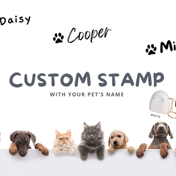 Dog Paw Stamp Personalized Dog Name Stamp Custom Dog Stamp Self Inking Custom Dog Signature Stamp Custom Dog Paw Imprint Pet Signature Stamp