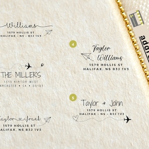Timbro dell'indirizzo dell'aeroplano Wanderlust Timbro autoinchiostrante Timbro dell'indirizzo di ritorno personalizzato Timbro dell'indirizzo personalizzato Timbro dell'indirizzo postale dell'aereo di carta