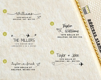 Airplane Address Stamp SELF INKING Custom Return Address Stamp Custom Home Address Stamp Mailing Address Stamp Self Ink Custom Stamp Address