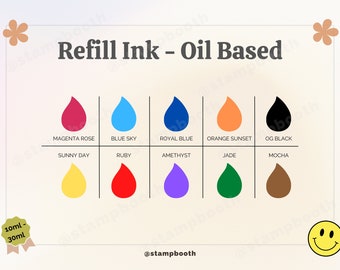 Refill Ink for Stamps || Pre-Inked Stamps || Oil-Based Refill Ink for Self Inking Stamps