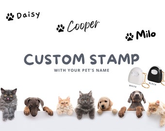 Dog Paw Stamp Personalized Dog Name Stamp Custom Dog Stamp Self Inking Custom Dog Signature Stamp Custom Dog Paw Imprint Pet Signature Stamp