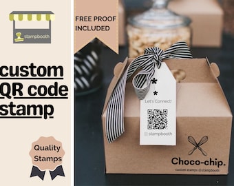 Business Branding Stempel QR-Code Stempel Personalisierter Stempel Social Media Stempel Instagram Stempel Business Verpackung Lieferungen - SELBSTFARBEN Stempel