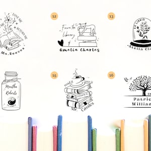 Francobollo Ex Libris, Questo libro appartiene al francobollo, Dalla biblioteca del francobollo del libro Timbro della biblioteca personalizzato per gli amanti del libro, Timbro della biblioteca personalizzata