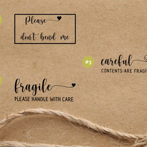Don&#39;t Bend Me Shipping Stamp Sustainable Packaging Stamp Supplies Business Packaging Stamp Do Not Bend Fragile Marking SELF INKING Stamp