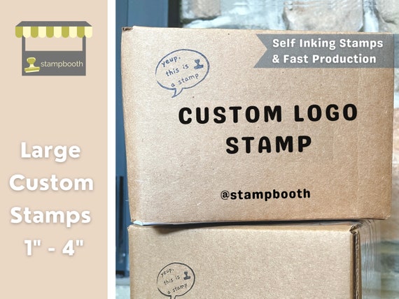 Self-inking Business Stamps Custom Logo Stamp Large Custom Stamps Logo  Stamper Branding Stamp Personalized Stamp Self Inking With Handle -   Canada