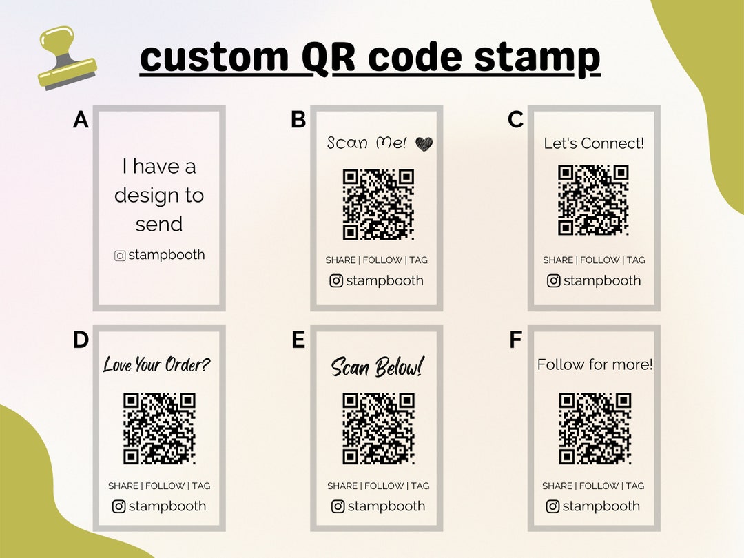 QR Code Business Stamp Branding Stamp Packaging Supplies QR Code Stamp