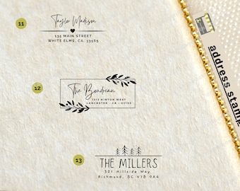 SELF-INKING Custom Address Stamps Custom Return Address Stamp Self Ink Home Address Stamp Personalized Return Address Wedding Self-Ink Stamp
