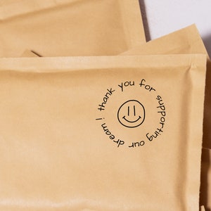 Timbro di ringraziamento Forniture per l'imballaggio Timbro di branding per piccole imprese Borsa regalo Timbro di marketing Timbro di imballaggio aziendale Timbro autoinchiostrante personalizzato