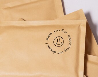 Thank You Stamp Packaging Supplies Small Business Branding Stamp Gift Bag Marketing Stamp Business Packaging Stamp Custom Self-Inking Stamp