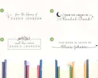 From the Library of Custom Stamp Self Inking Book Stamp Personalized Library Stamp Gift for Book Lovers Teacher Gift Custom Ex Libris Stamp