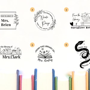 This Book Belongs Book Stamp Personalized Library Stamp Book Lovers Teacher Stamps Personalized Teacher Gifts for Teacher Appreciation Gifts