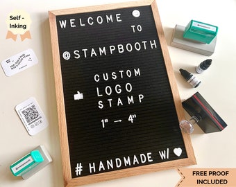 Custom Logo Stamp Branding Stamp Business Stamp Logo Stamp Custom Self Ink Stamper Personalized Rubber Stamper Self Inking Stamp with Handle