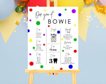 Signe Wiggles du premier anniversaire, modèle canva modifiable (téléchargement numérique)