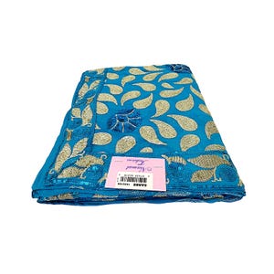 Heavy Work Semi Georgette Saree with Sequins, 2 Colors, Unstitched Blouse Piece Included, Party Wedding Saree
