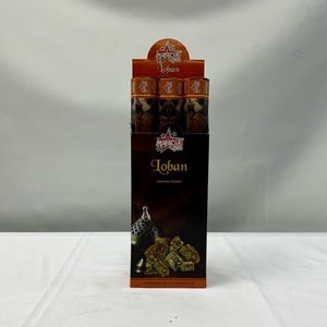 Bâtonnets d'encens Loban (vente en gros 6 tubes de 20 bâtonnets chacun) CADEAU GRATUIT À L'INTÉRIEUR
