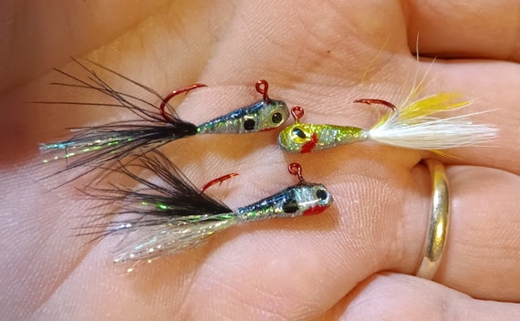 Flat Fish Panfish Jig Size 81/32oz. 4pack. Now 1/16oz Available