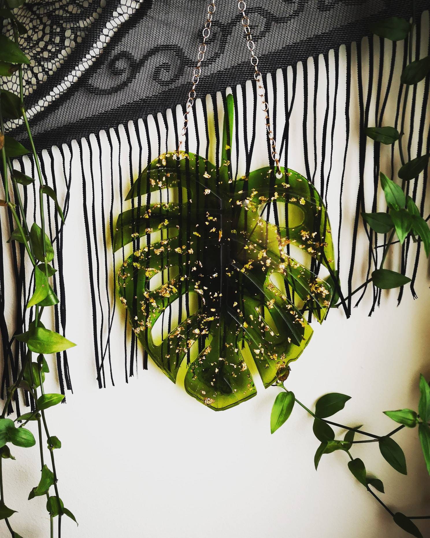 Monsters Gold Leaf Wall Hanger Etsy