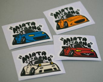ミアータギャング手作りビニールステッカー｜耐水性＆UVカット