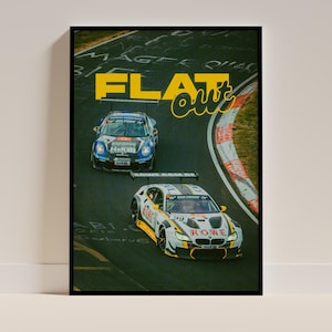BMW & Porsche Racing konsttryck: Klassisk motorsportaffisch (digital nedladdning)