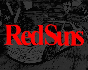 RedSuns Vinyl Decal Initial D JDM Sticker