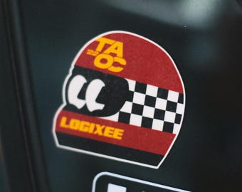 LOGIXEE PROJECT ヘルメット ヴィンテージ レトロ 手作りビニールステッカー | 耐水性 & UVカット