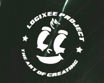 LOGIXEE PROJECTロゴダイカットステッカー/デカール。カーアクセサリー、フロントガラスステッカー、モータースポーツ