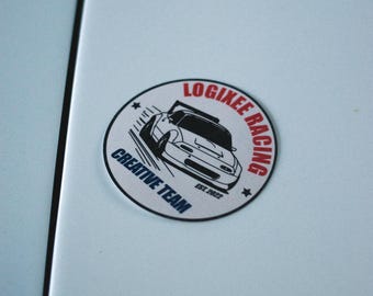LOGIXEE Racing Creative Team Miata 手作りビニールステッカー | 耐水性・UVカット