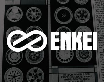 ENKEI Logo Racing Drifting Car Truck Vinyl Decal Sticker For Windows, Laptop, Vehicles, and More