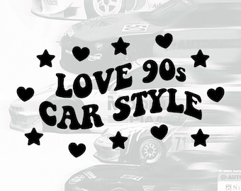 Love 90s Car Style Decal Sticker