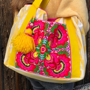 Ikat Tasche Gelb