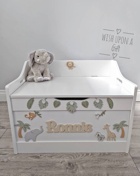 Personalised Toy Box. Nursery Toy Storage. White Wooden Toy Etsy UK