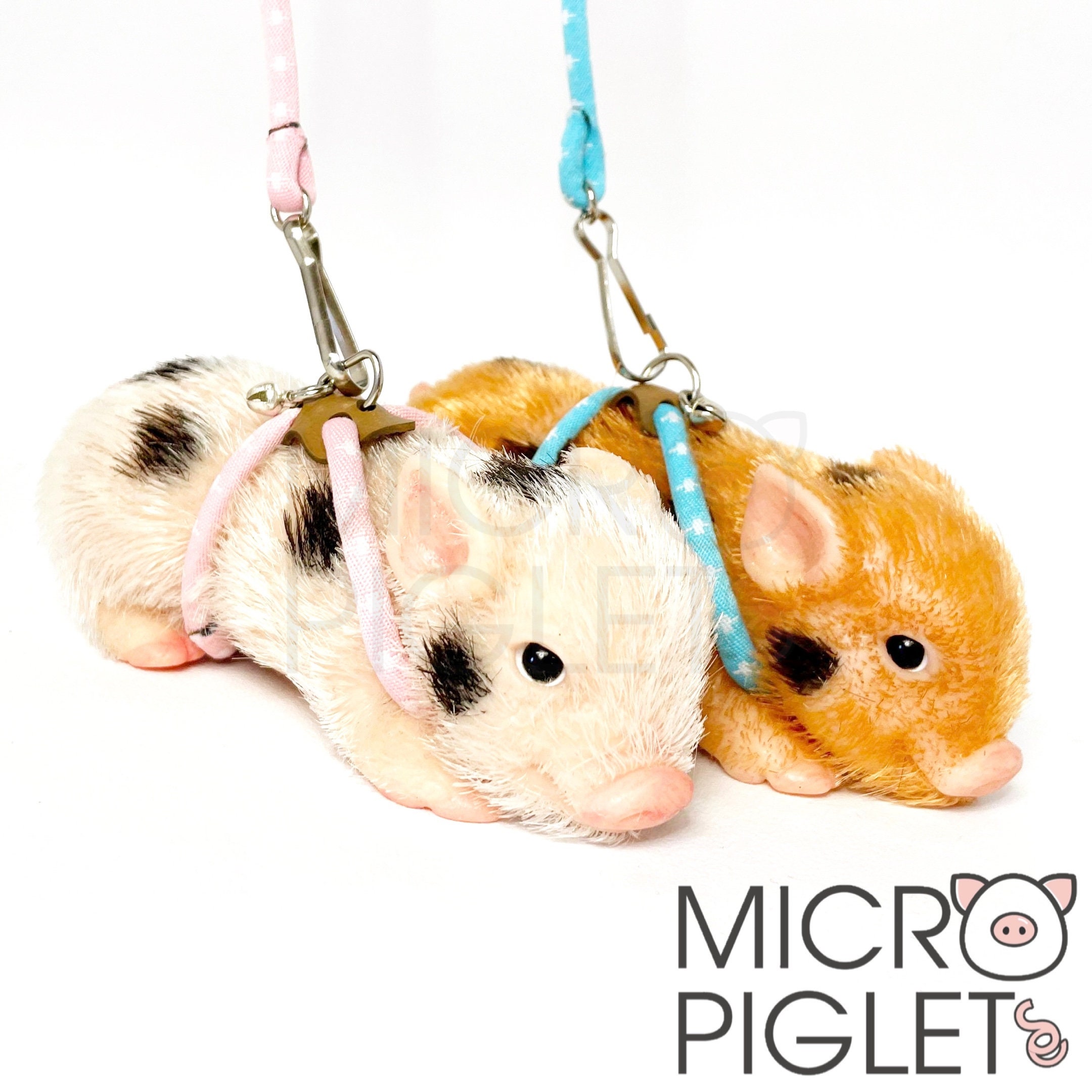 Mini Full Body Silicone Piglets AKA Micro Reborn Pigs Brown with Spots