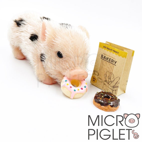 Silicone Piglet Treat Pretend Donuts Silicone Piglet, Reborn