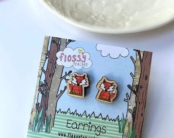 Wooden Fox Earrings | Gifts For Tweens | Gifts For Teens | Foxes | Cute Earrings | Wood Earrings | Girl Gifts | Red Fox | Nature Lover