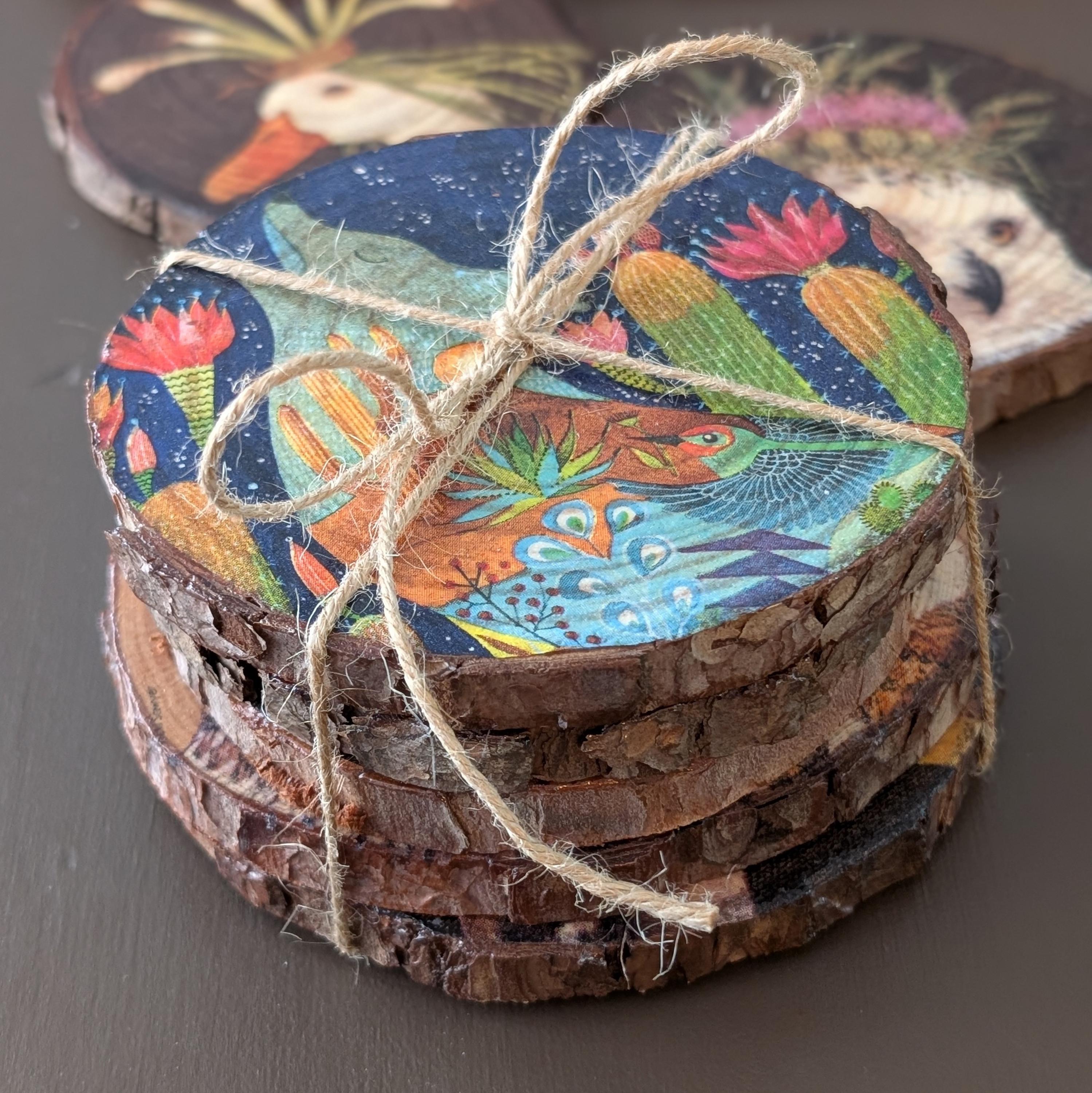 Wooden Coasters Wood Slices Boho Wedding Decor