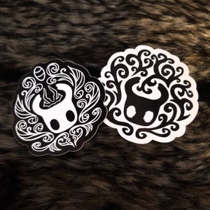 Hollow Knight 3" Vinyl Stickers: The Knight and Shade