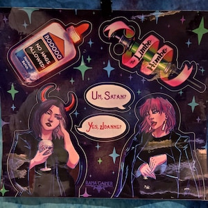 Satan und Joanne Sticker Bogen