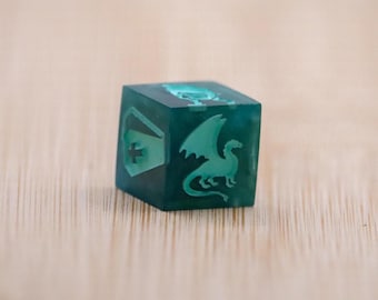 Ontmoeting met dobbelstenen | Blauwgroen hars, kerkers en draken TTRPG | D&D Dungeon Master