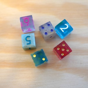 Tiny D6 Dice Set for DnD & TTRPGs | Mini 6-Sided Dice | Pocket Dice Set | Travel Dice | RPG Accessories | Dungeon Master Gift