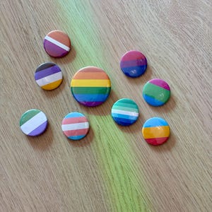 Pride Flag Buttons | Small & Medium | Custom Version Available