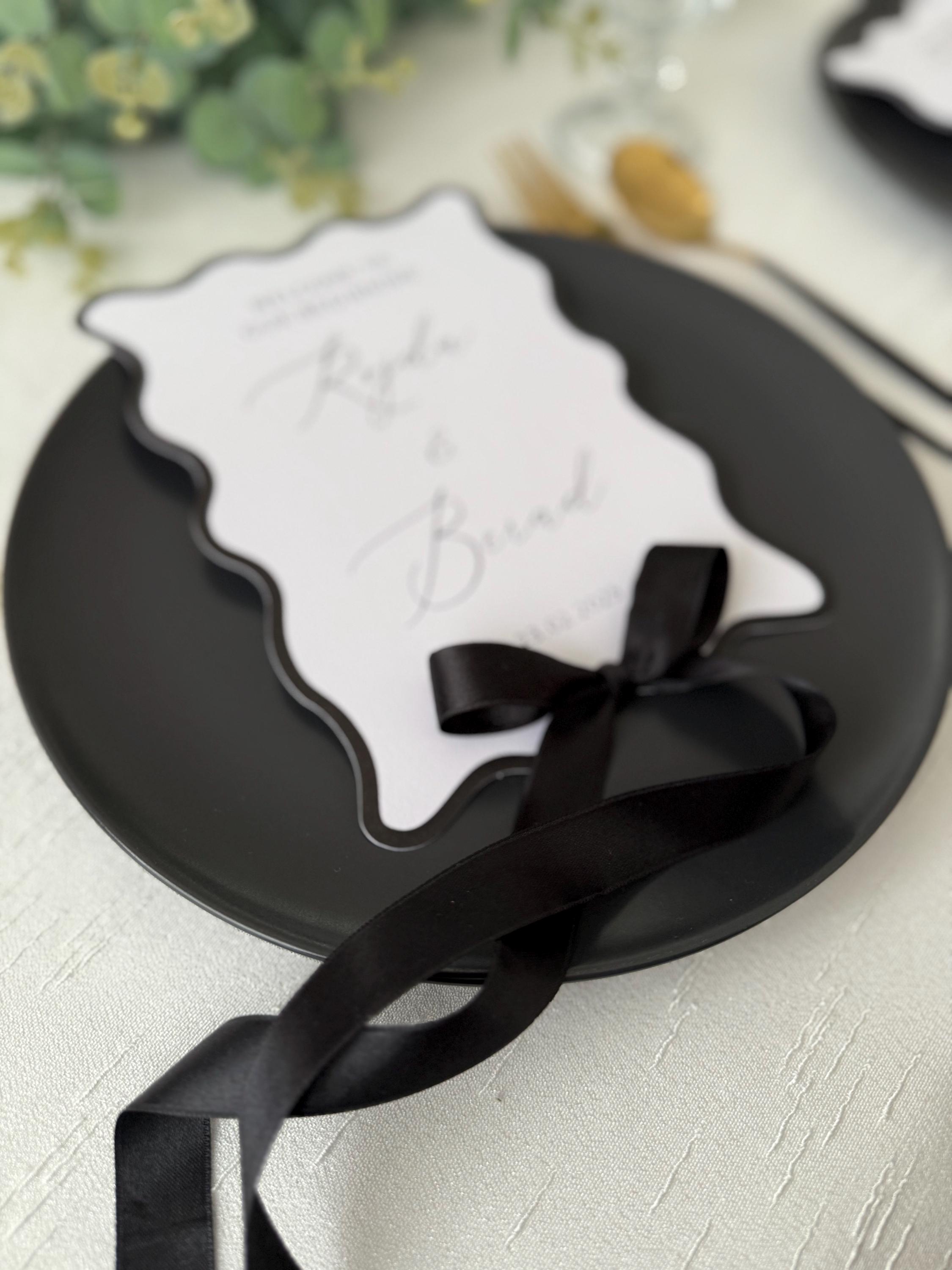 Place Card With Ribbon, Place Card Menu, Wedding Menu, Event Menus ...