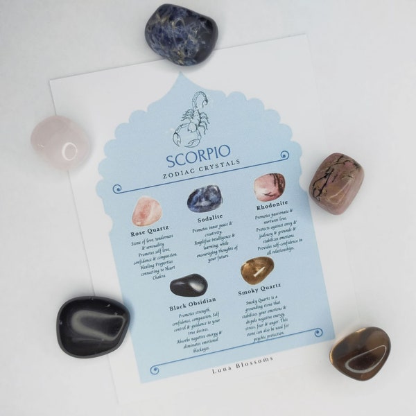 Crystals for Scorpio. Scorpio crystals Scorpio Zodiac Crystal Pack